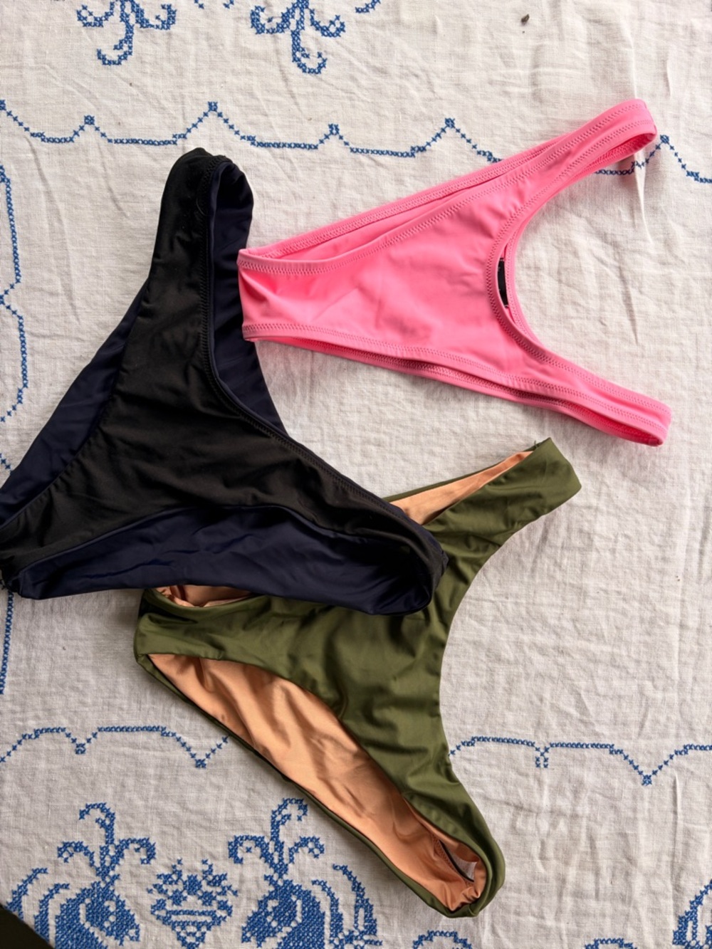Urban outfitters and j.crew Women's Bikini Bottoms - Pink, Black, Olive